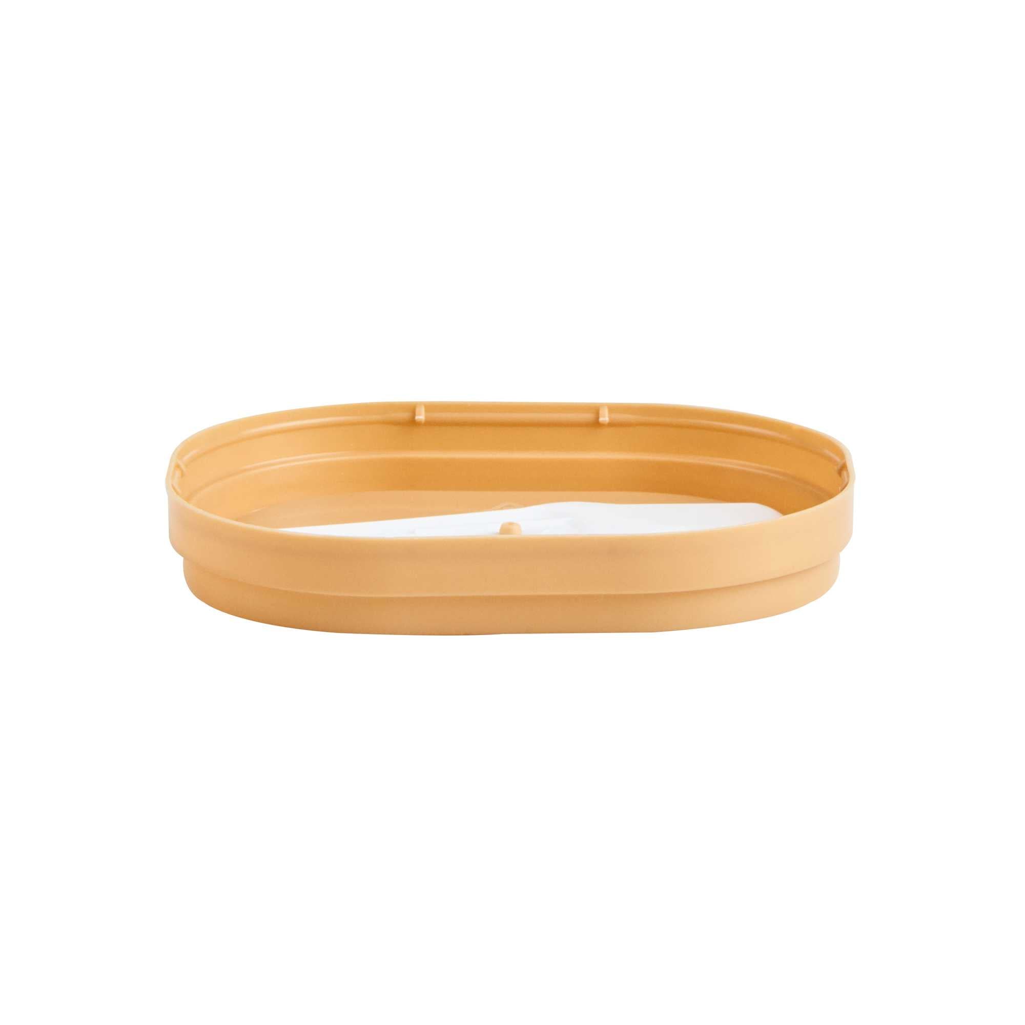 Coppetta Square Brown Plastic Lid - Fits 4 oz To Go Cup, with Spoon - 50 count box