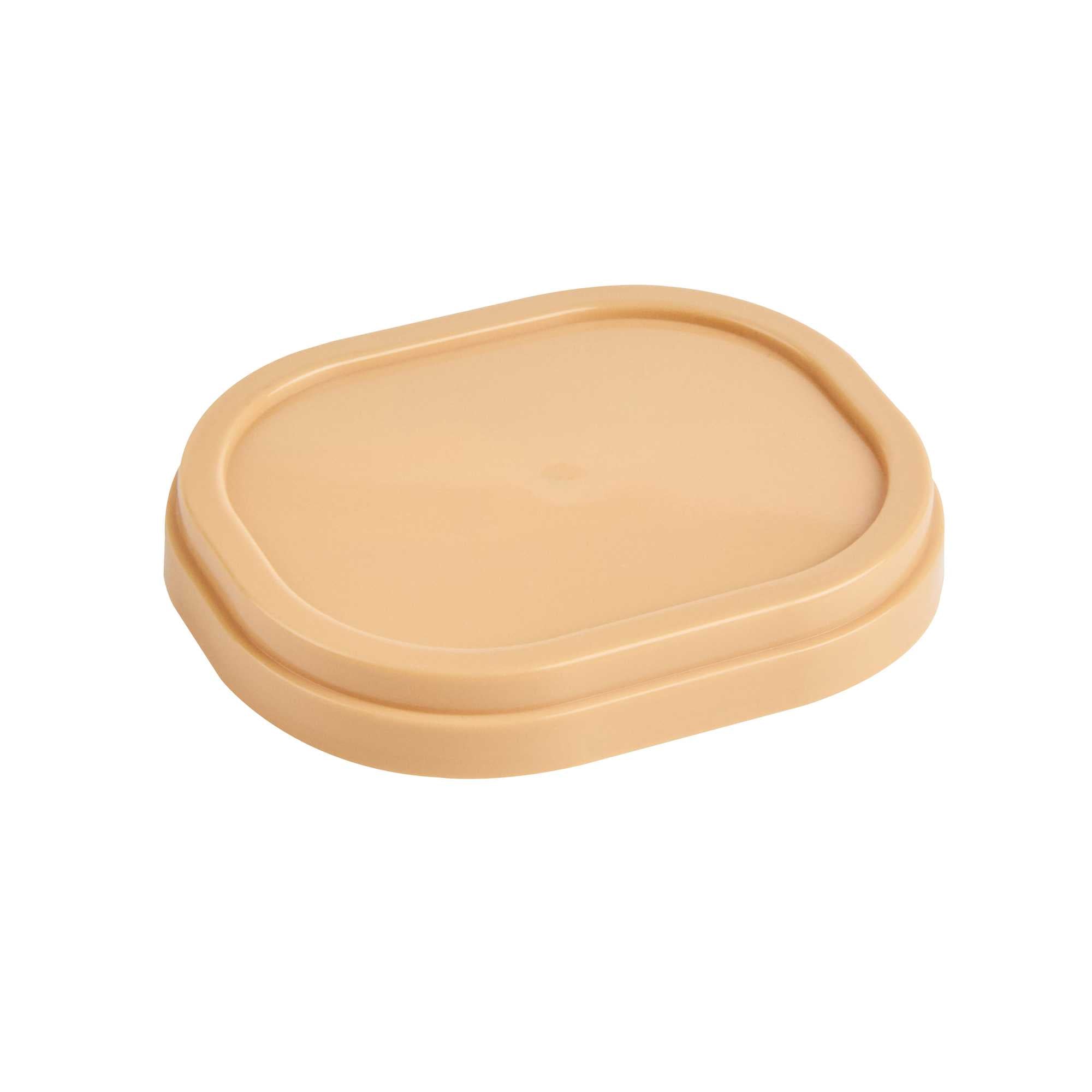 Coppetta Square Brown Plastic Lid - Fits 4 oz To Go Cup, with Spoon - 200 count box