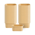 Coppetta 7 oz Square Kraft Paper To Go Cup - 4 1/4" x 3 1/4" x 1 3/4" - 50 count box