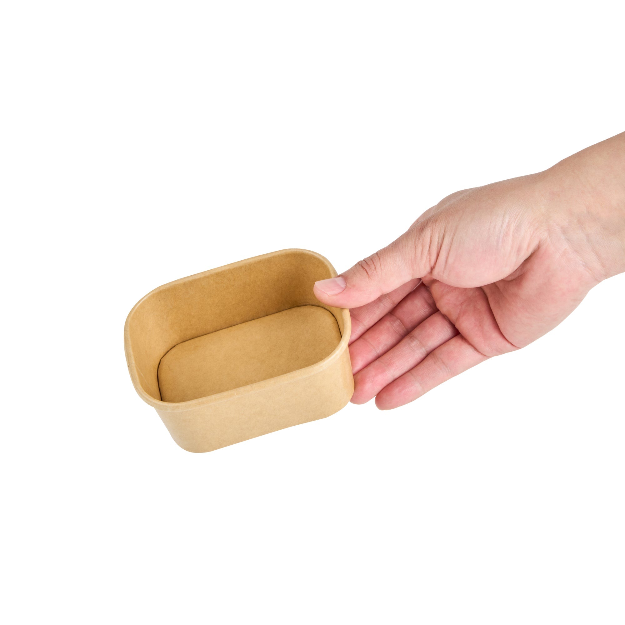 Coppetta 7 oz Square Kraft Paper To Go Cup - 4 1/4" x 3 1/4" x 1 3/4" - 50 count box