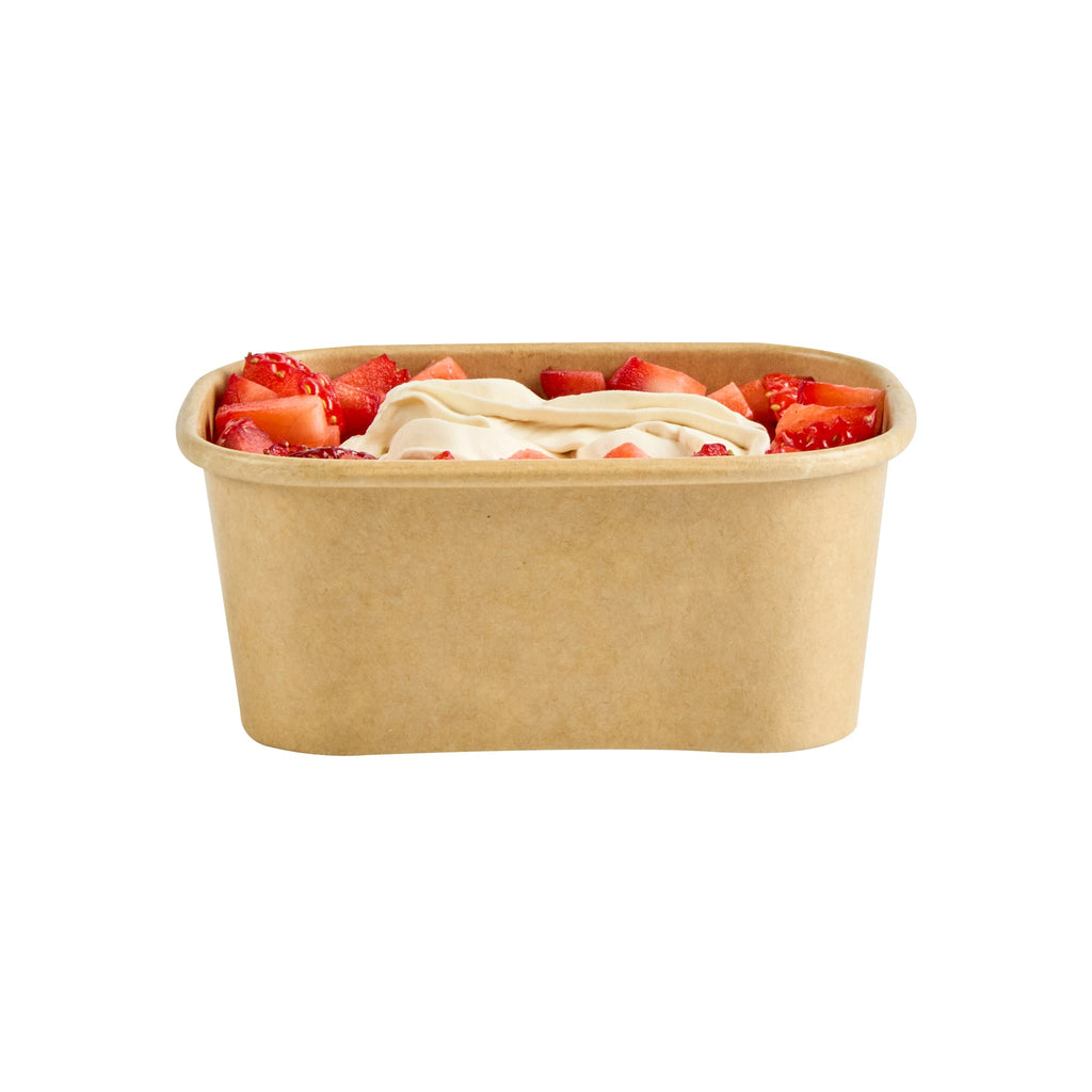 Coppetta 7 oz Square Kraft Paper To Go Cup - 4 1/4" x 3 1/4" x 1 3/4" - 200 count box