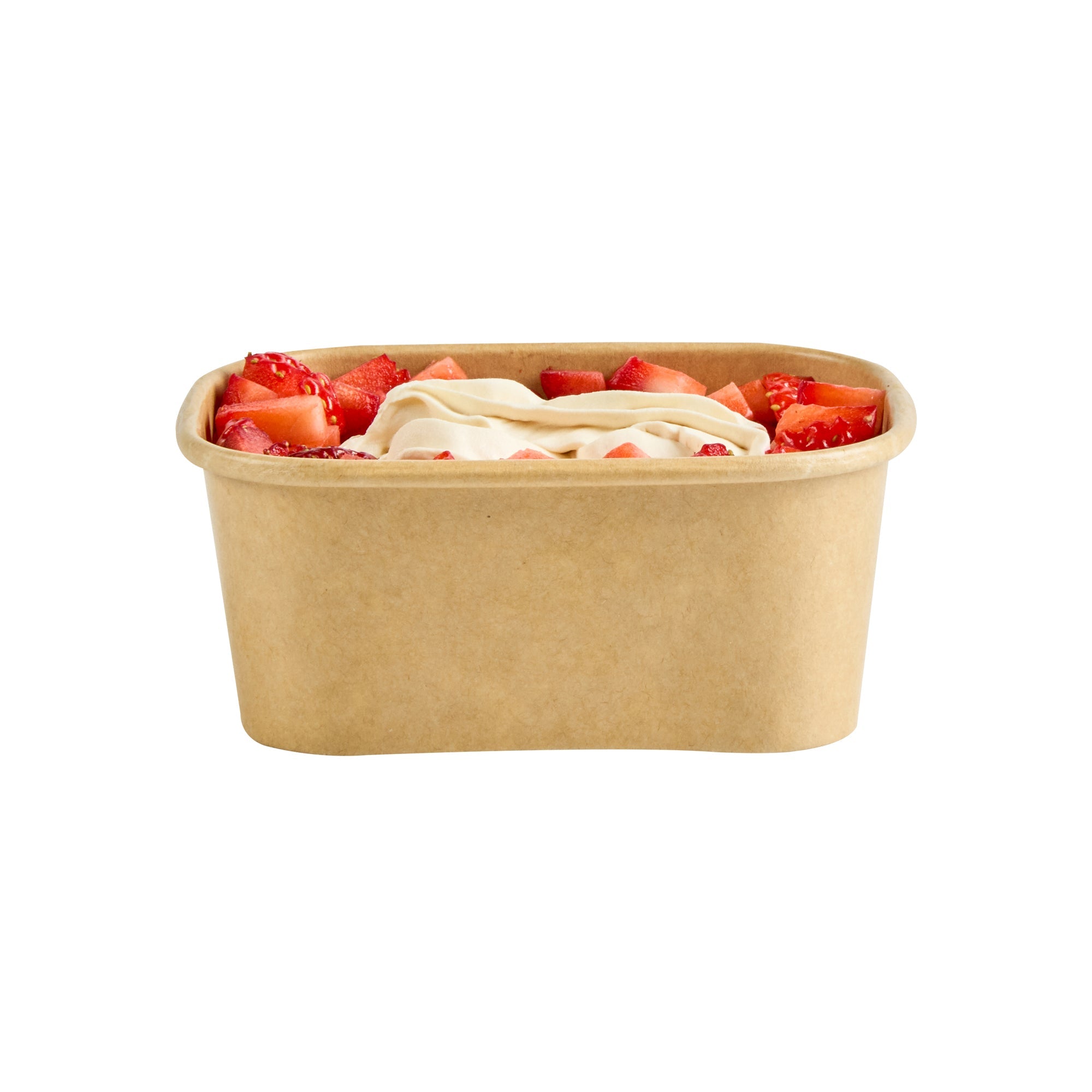 Coppetta 7 oz Square Kraft Paper To Go Cup - 4 1/4" x 3 1/4" x 1 3/4" - 200 count box