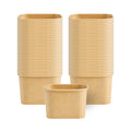 Coppetta 12 oz Square Kraft Paper To Go Cup - 4 1/4" x 3 1/4" x 2 3/4" - 50 count box