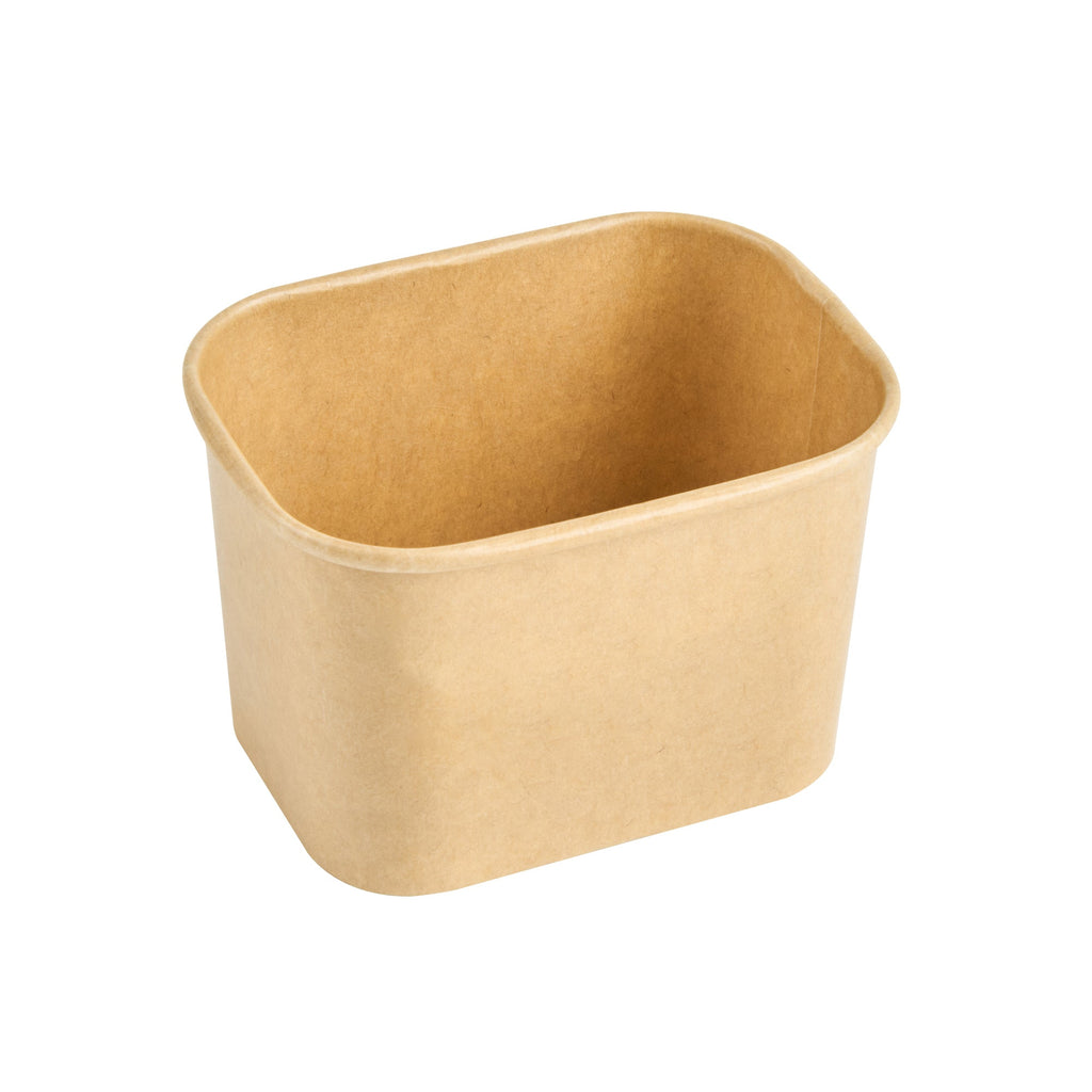Coppetta 12 oz Square Kraft Paper To Go Cup - 4 1/4" x 3 1/4" x 2 3/4" - 200 count box