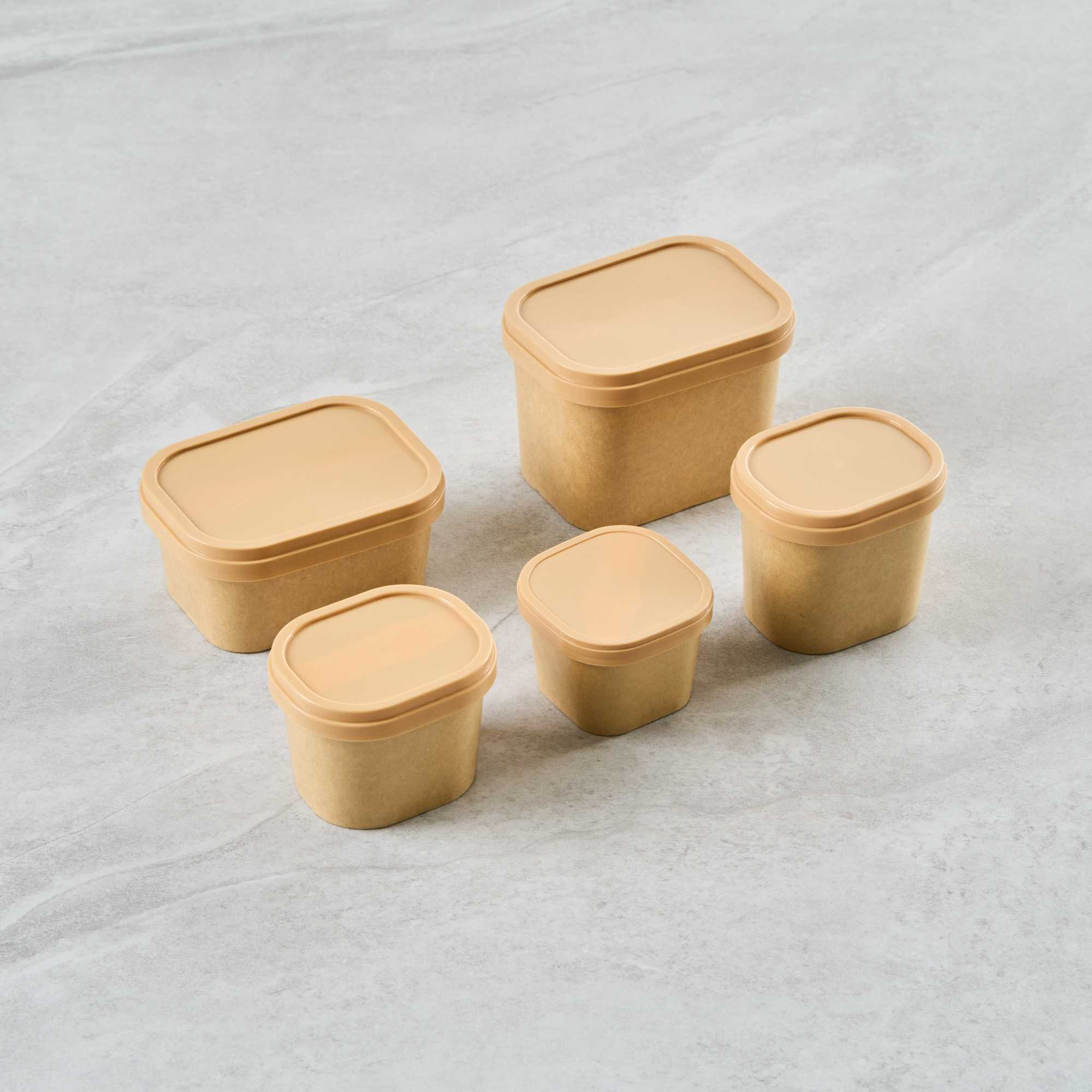 Coppetta Square Brown Plastic Lid - Fits 7 and 12 oz To Go Cups, with Spoon - 50 count box