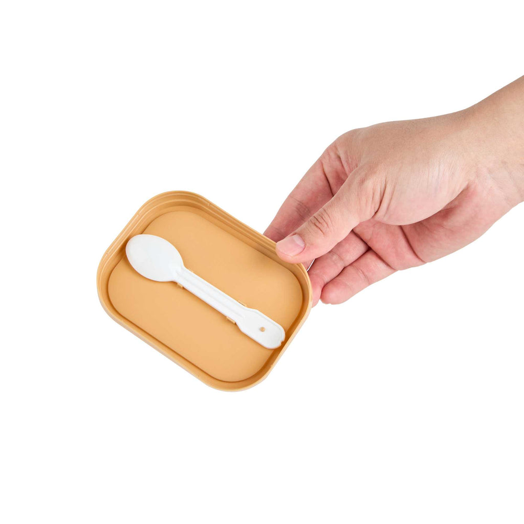 Coppetta Square Brown Plastic Lid - Fits 7 and 12 oz To Go Cups, with Spoon - 200 count box
