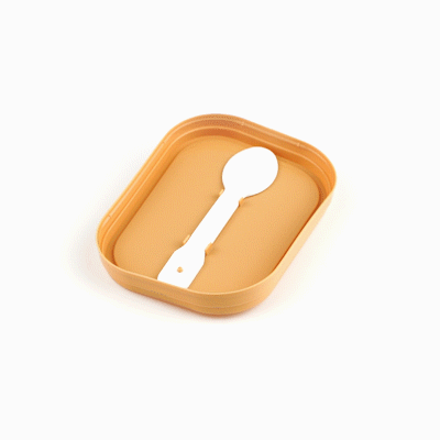 Coppetta Square Brown Plastic Lid - Fits 7 and 12 oz To Go Cups, with Spoon - 200 count box