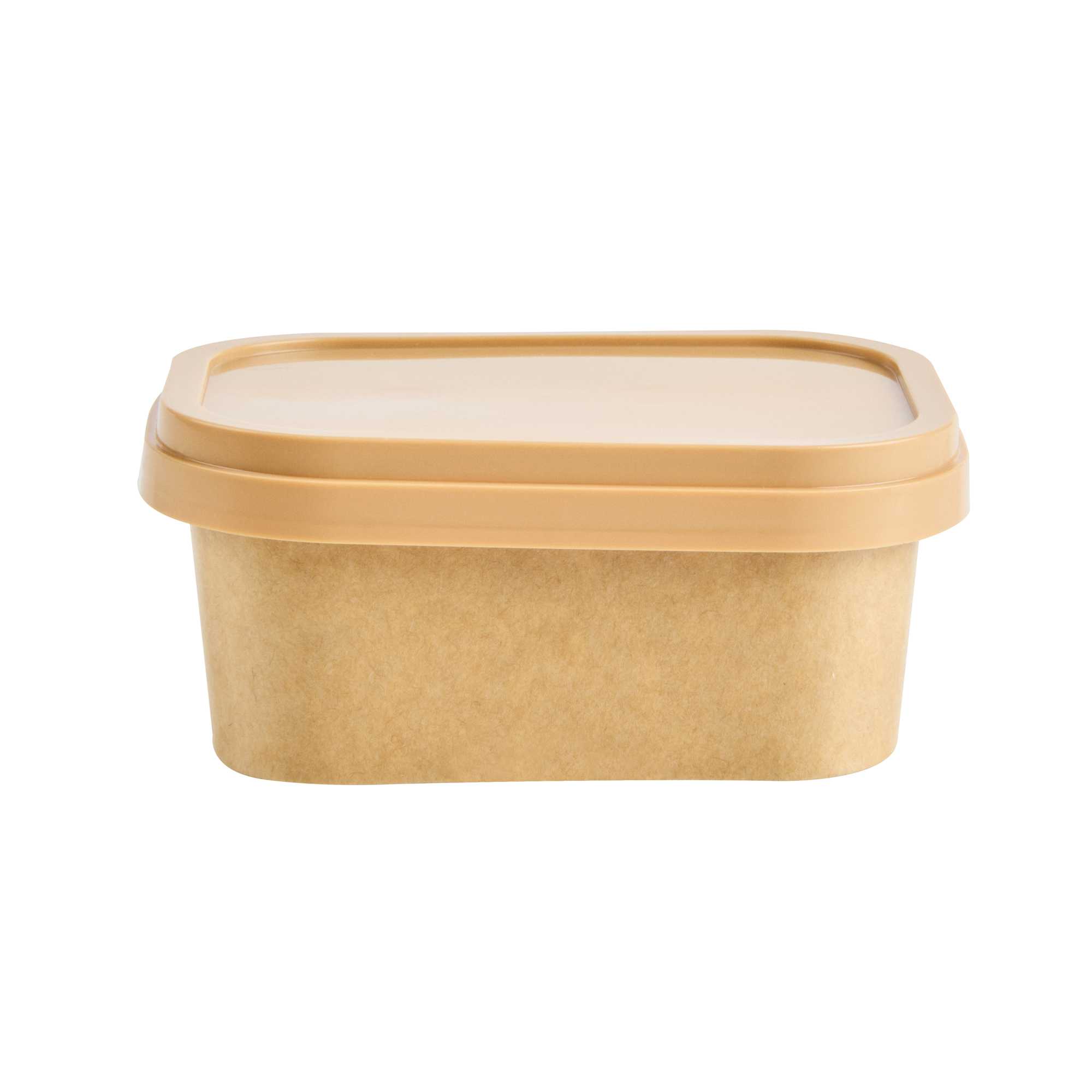 Coppetta Square Brown Plastic Lid - Fits 7 and 12 oz To Go Cups, with Spoon - 200 count box