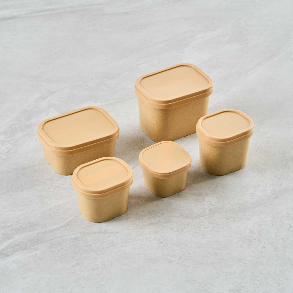 Coppetta Square Brown Plastic Lid - Fits 7 and 12 oz To Go Cups, with Spoon - 200 count box