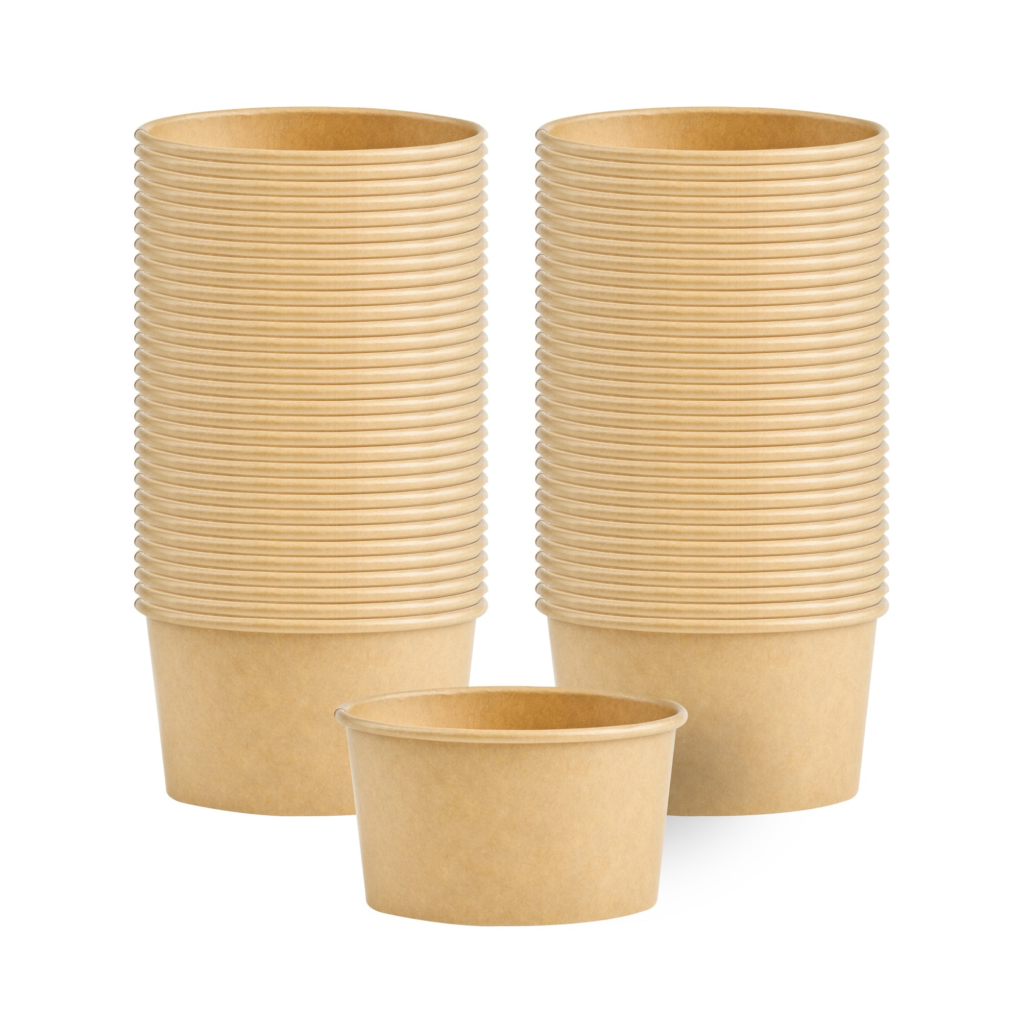 Coppetta 6 oz Oval Kraft Paper To Go Cup - 3 3/4" x 3" x 2 1/4" - 200 count box