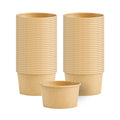 Coppetta 6 oz Oval Kraft Paper To Go Cup - 3 3/4" x 3" x 2 1/4" - 50 count box