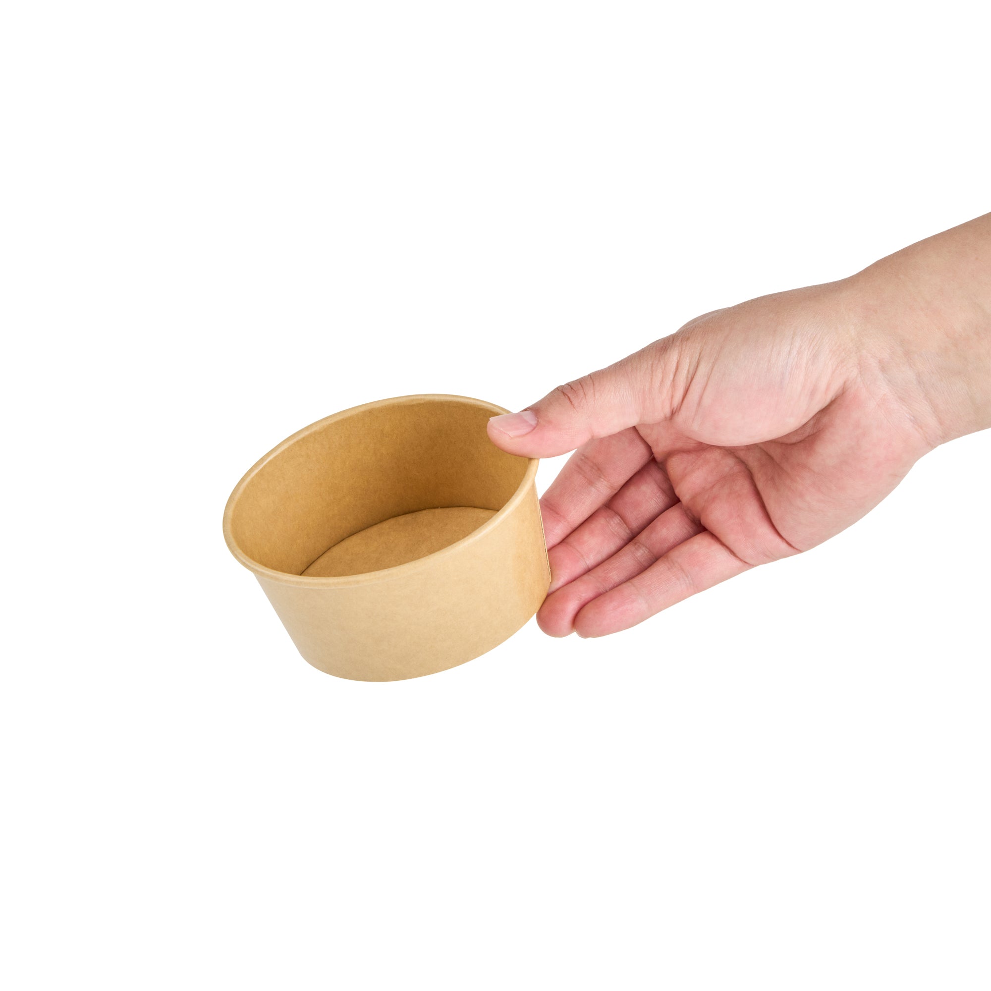 Coppetta 6 oz Oval Kraft Paper To Go Cup - 3 3/4" x 3" x 2 1/4" - 50 count box