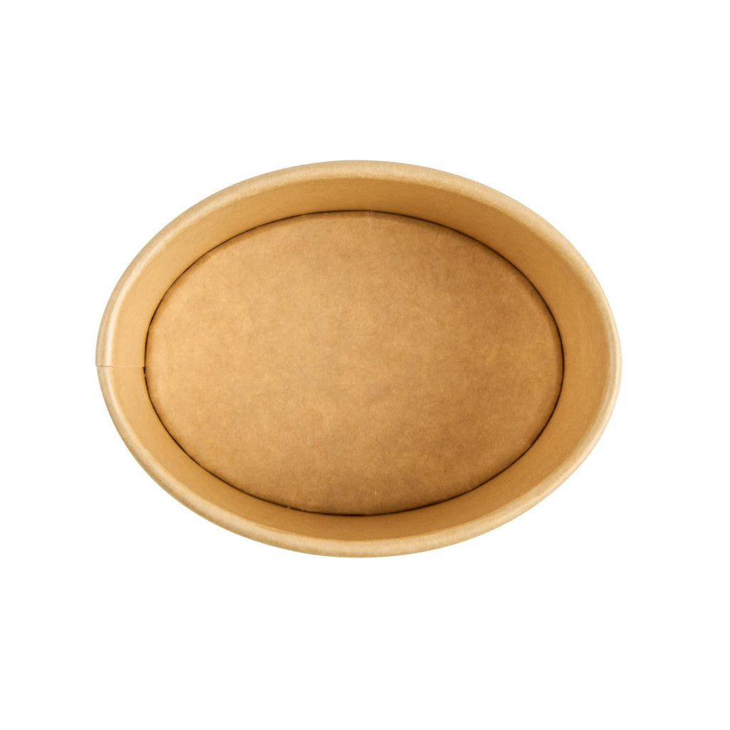 Coppetta 6 oz Oval Kraft Paper To Go Cup - 3 3/4" x 3" x 2 1/4" - 200 count box