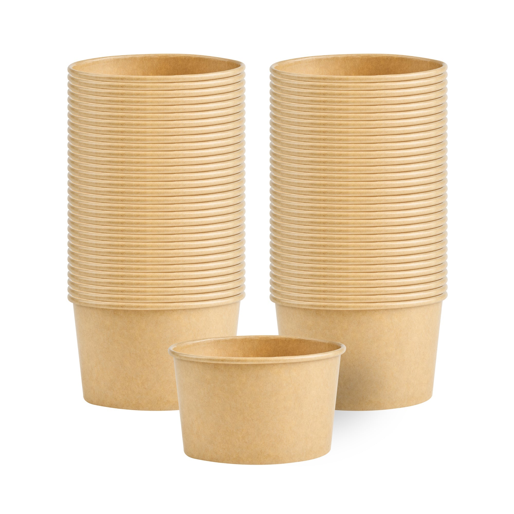 Coppetta 12 oz Oval Kraft Paper To Go Cup - 4 1/2" x 3 1/2" x 2 3/4" - 200 count box