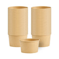 Coppetta 12 oz Oval Kraft Paper To Go Cup - 4 1/2" x 3 1/2" x 2 3/4" - 50 count box