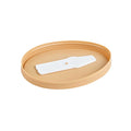 Coppetta Oval Brown Plastic Lid - Fits 6 oz To Go Cup, with Spoon - 200 count box
