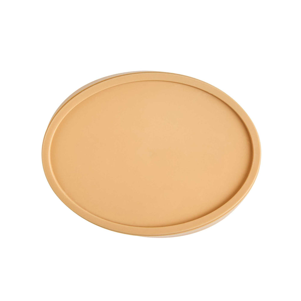 Coppetta Oval Brown Plastic Lid - Fits 6 oz To Go Cup, with Spoon - 50 count box