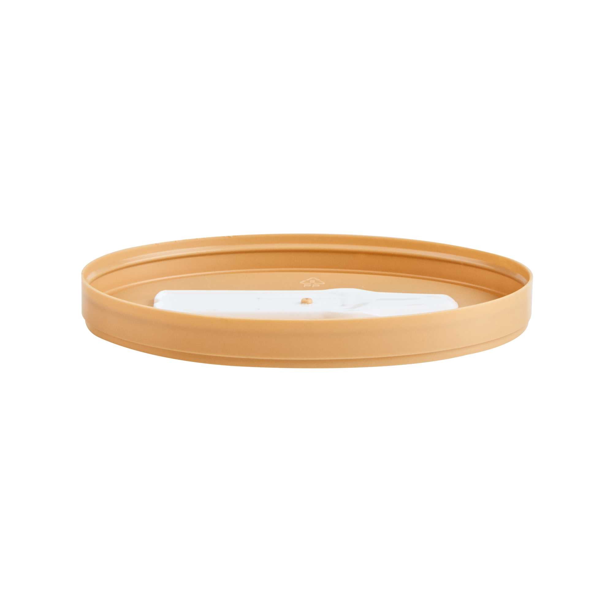 Coppetta Oval Brown Plastic Lid - Fits 6 oz To Go Cup, with Spoon - 200 count box