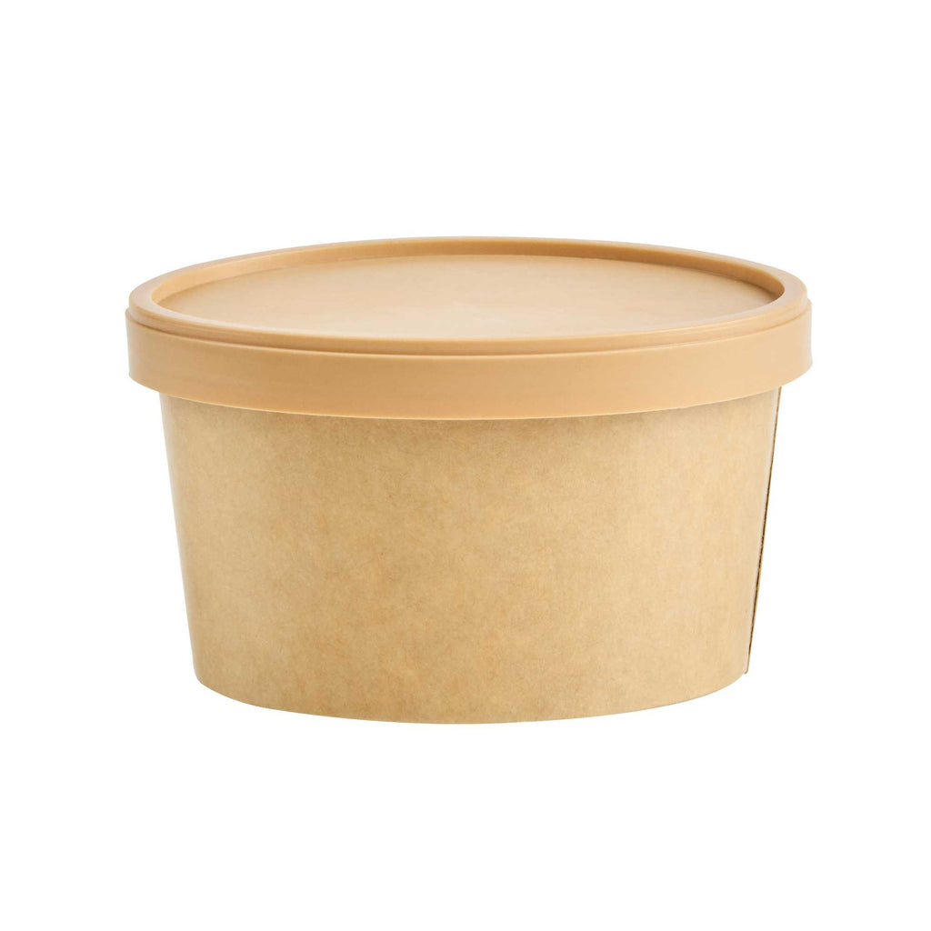 Coppetta Oval Brown Plastic Lid - Fits 6 oz To Go Cup, with Spoon - 200 count box