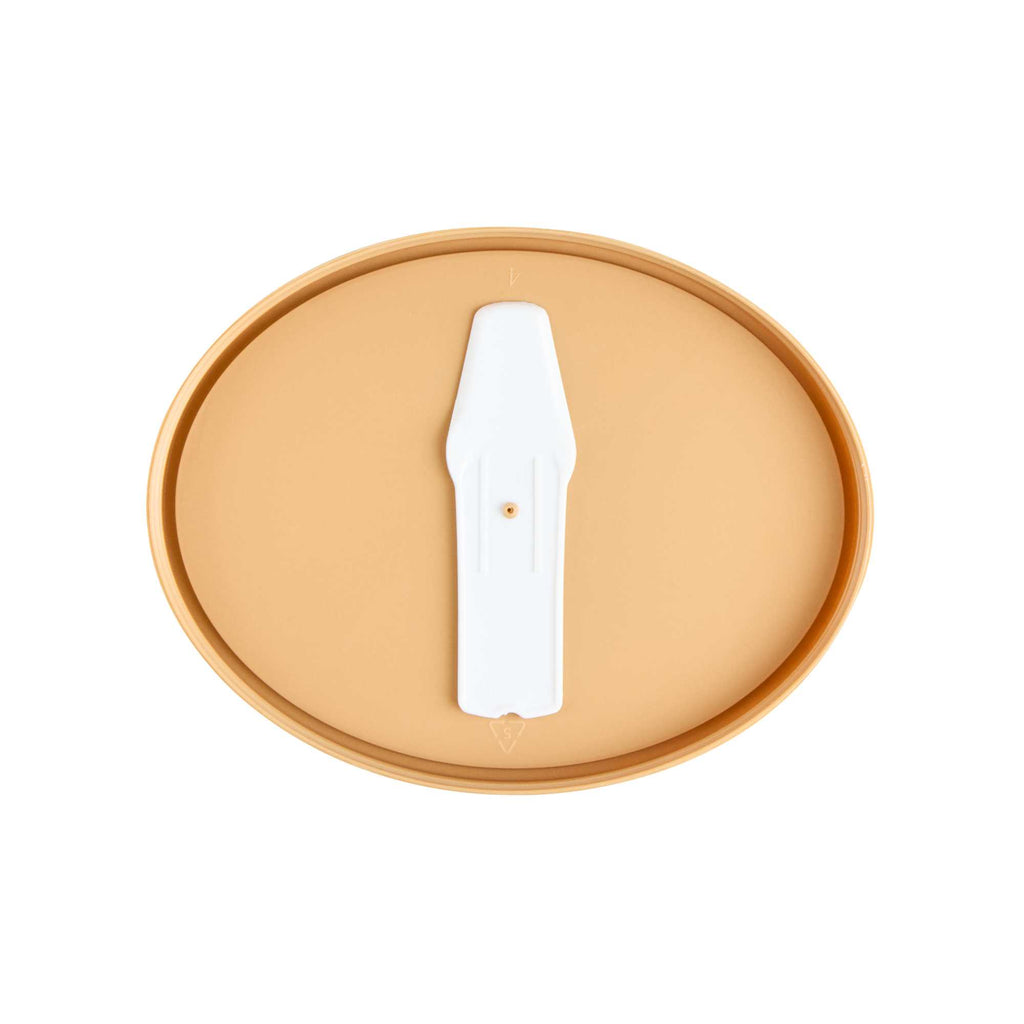 Coppetta Oval Brown Plastic Lid - Fits 12 oz To Go Cup, with Spoon - 200 count box