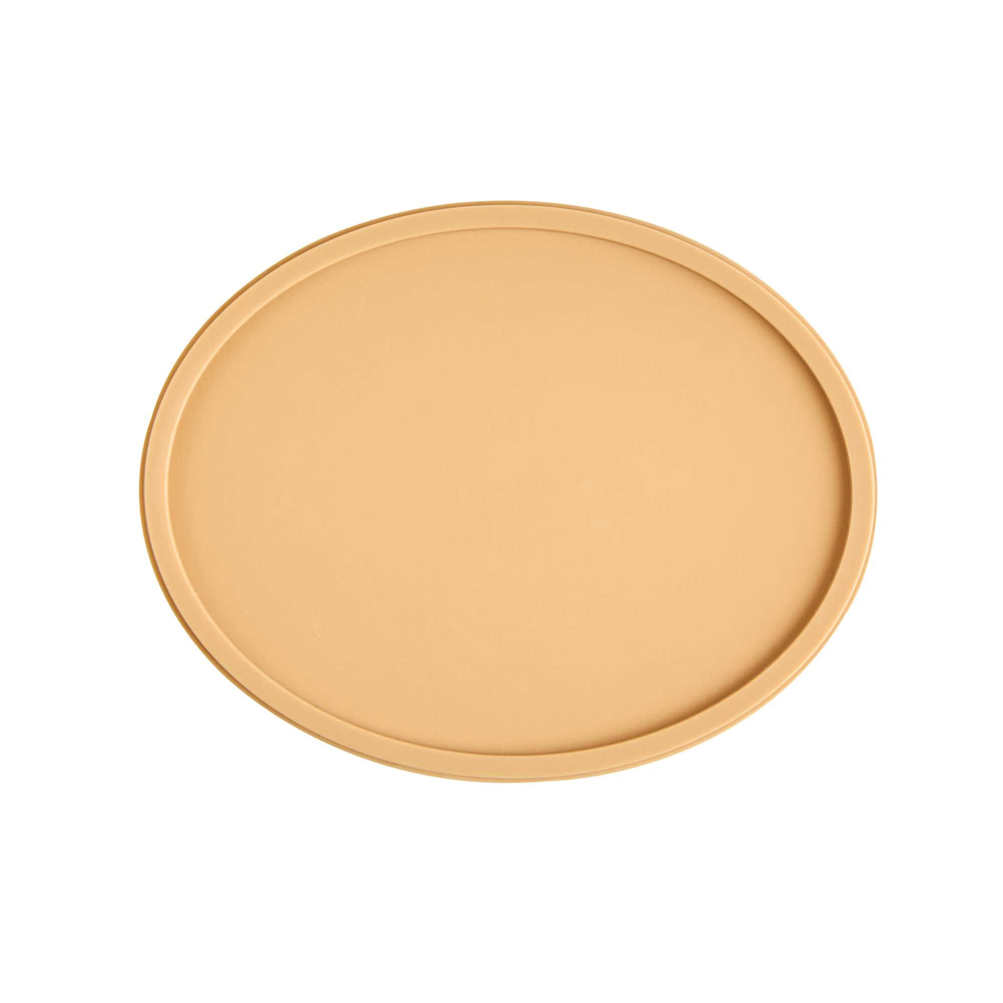 Coppetta Oval Brown Plastic Lid - Fits 12 oz To Go Cup, with Spoon - 50 count box