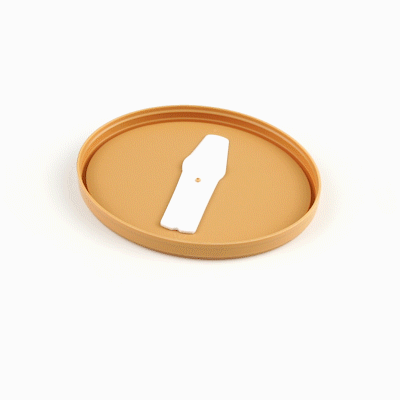 Coppetta Oval Brown Plastic Lid - Fits 12 oz To Go Cup, with Spoon - 200 count box