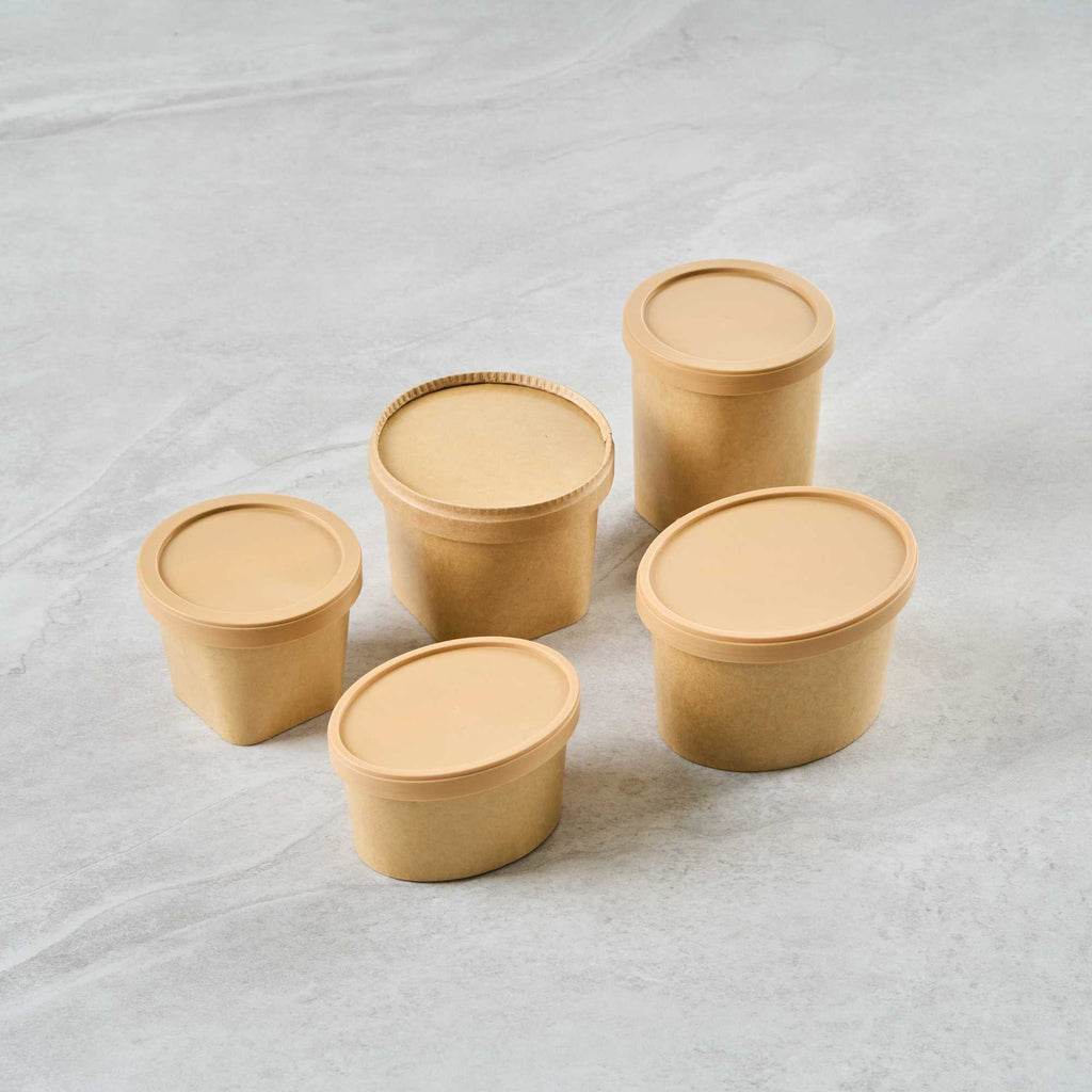 Coppetta Oval Brown Plastic Lid - Fits 12 oz To Go Cup, with Spoon - 200 count box
