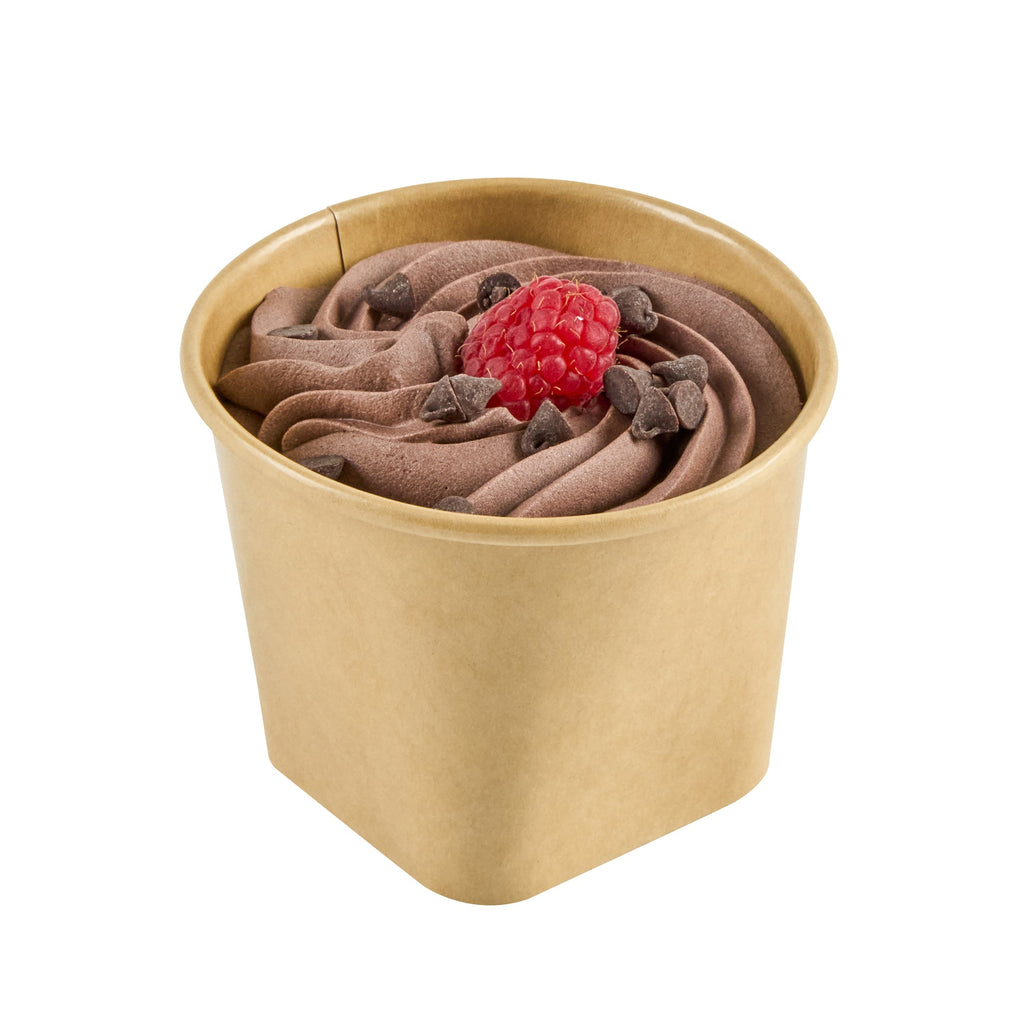 Coppetta 6 oz Round Kraft Paper To Go Cup - with Square Bottom - 3 1/2" x 3 1/2" x 2 1/2" - 200 count box