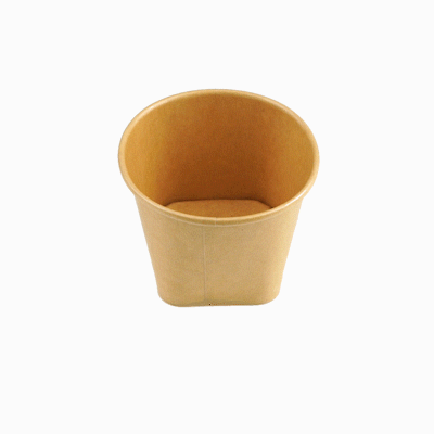 Coppetta 6 oz Round Kraft Paper To Go Cup - with Square Bottom - 3 1/2" x 3 1/2" x 2 1/2" - 50 count box