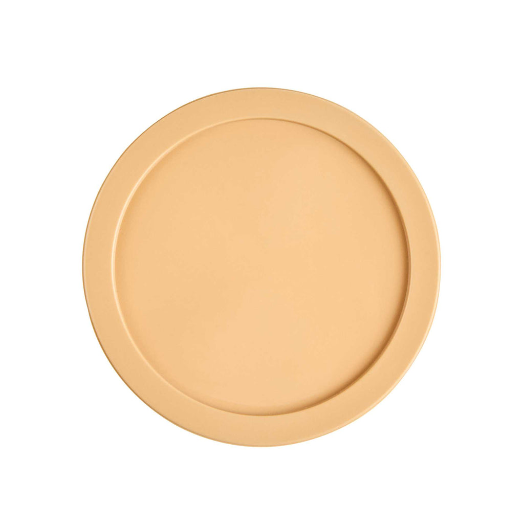 Coppetta Round Brown Plastic Lid - Fits 6 and 13 oz To Go Cups, with Spoon - 50 count box