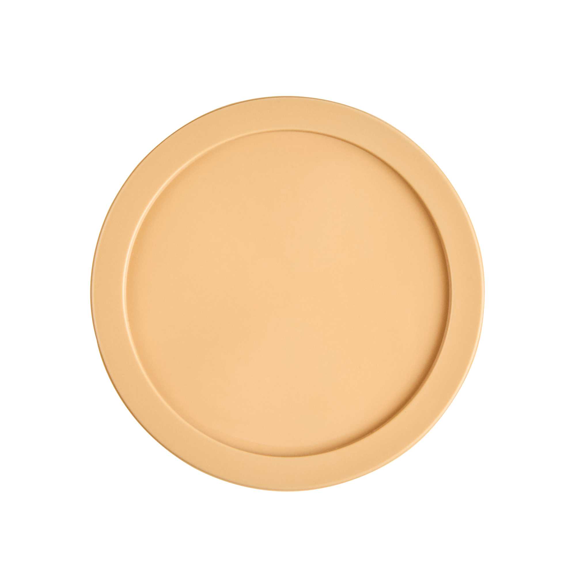 Coppetta Round Brown Plastic Lid - Fits 6 and 13 oz To Go Cups, with Spoon - 50 count box