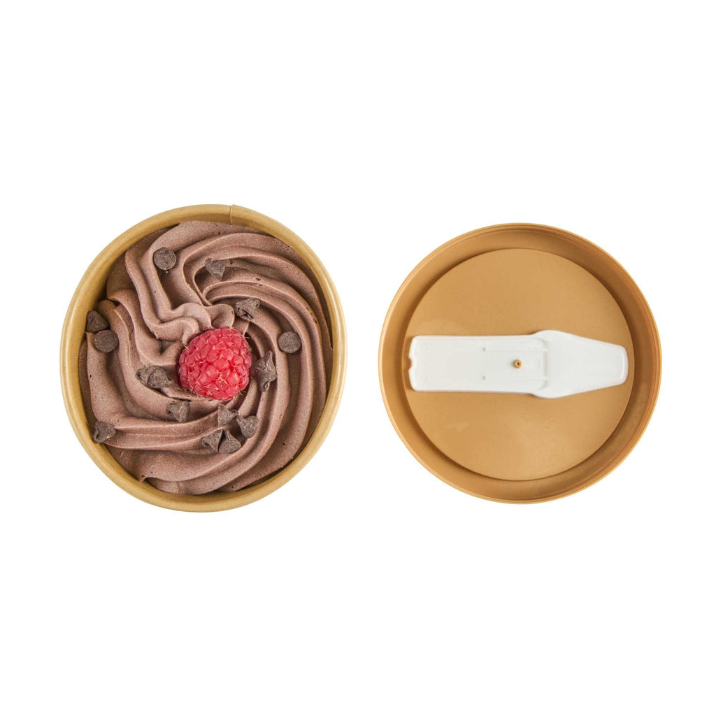 Coppetta Round Brown Plastic Lid - Fits 6 and 13 oz To Go Cups, with Spoon - 200 count box