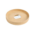 Coppetta Round Brown Paper Lid - Fits 12 oz To Go Cup, with Spoon - 3 3/4" x 3 3/4" x 1/2" - 50 count box