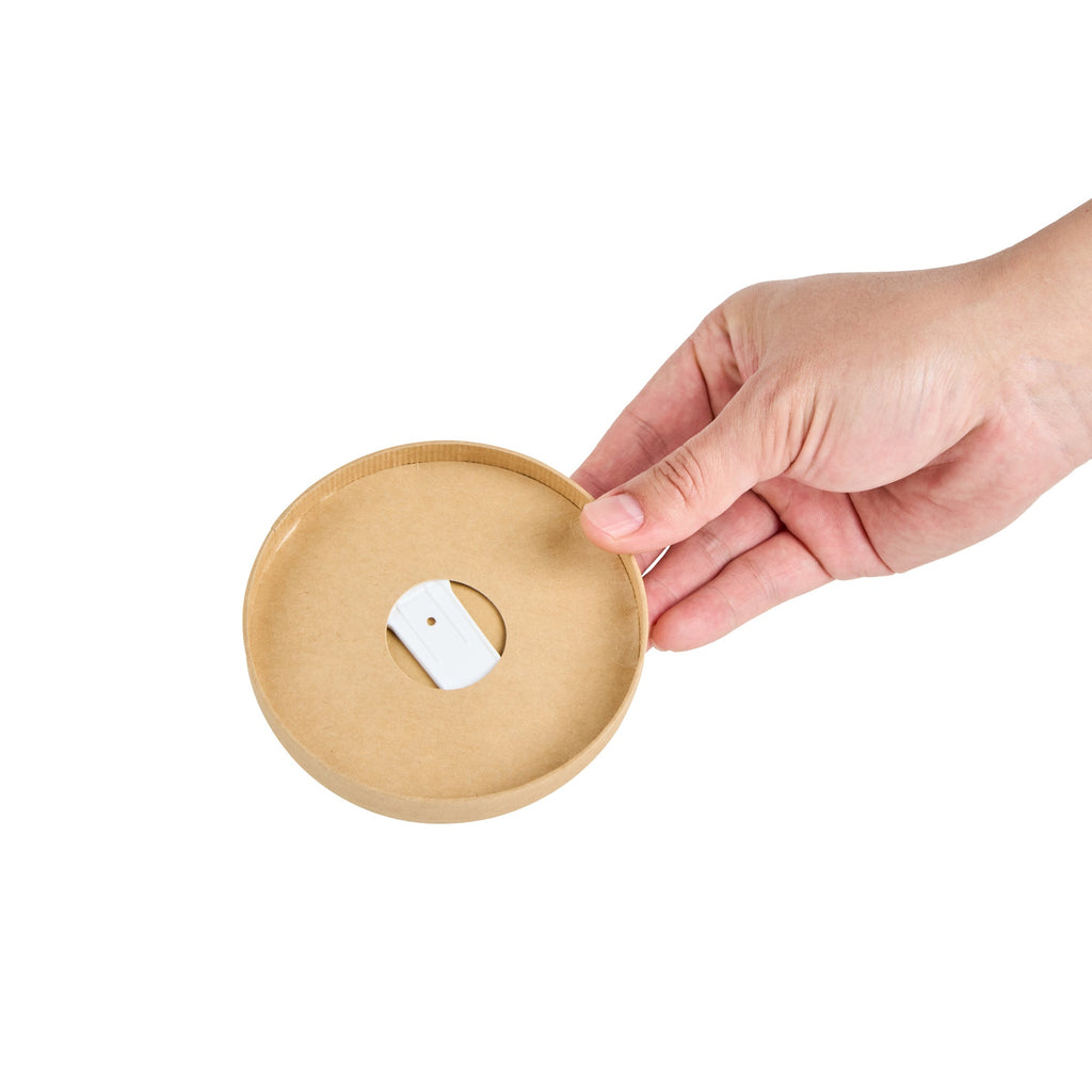 Coppetta Round Brown Paper Lid - Fits 12 oz To Go Cup, with Spoon - 3 3/4" x 3 3/4" x 1/2" - 200 count box