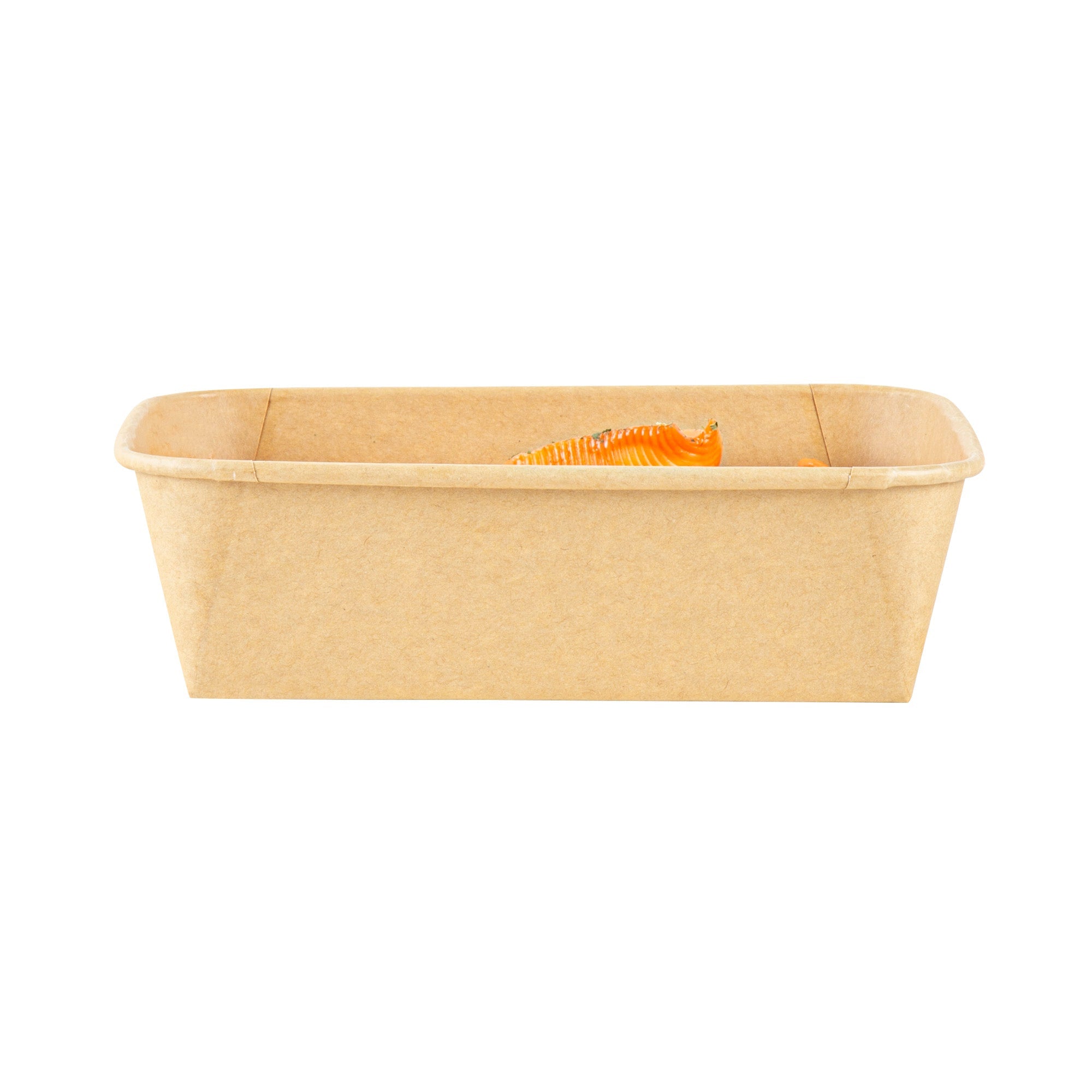 Bio Tek 44 oz Rectangle Kraft Paper Serving Container - 6 1/4" x 4 1/2" x 2 1/4" - 50 count box