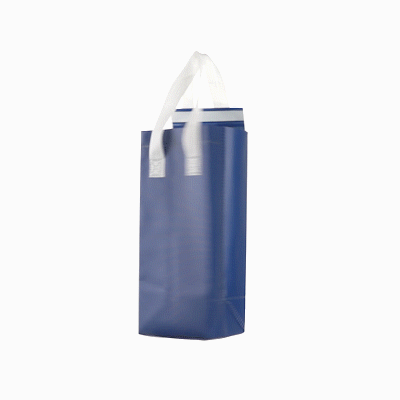 Bag Tek Blue Insulated Take Out Bag - Tamper-Evident - 4 3/4" x 4" x 11" - 25 count box