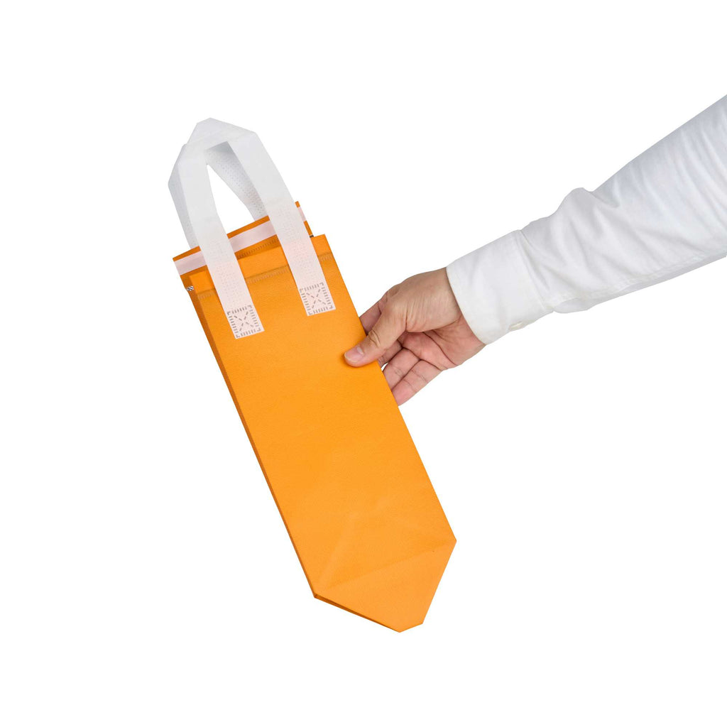 Bag Tek Orange Insulated Take Out Bag - Tamper-Evident - 4 3/4" x 4" x 11" - 25 count box