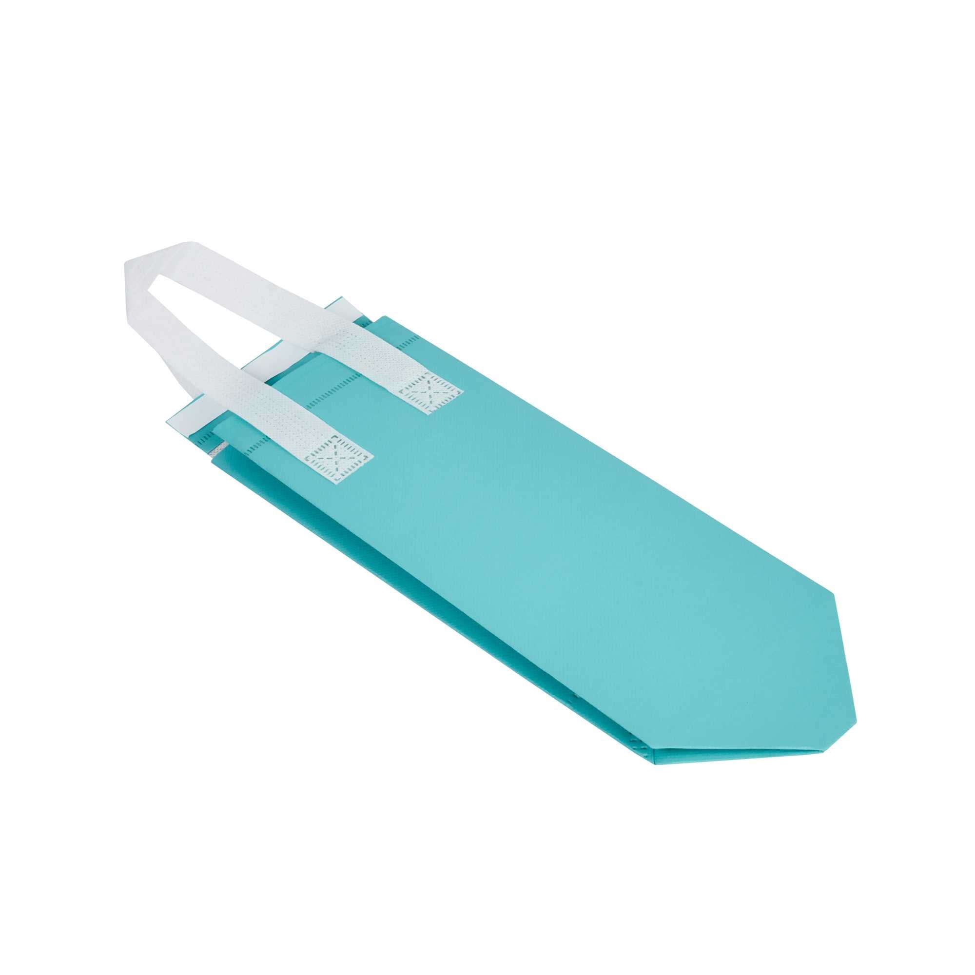 Bag Tek Teal Insulated Take Out Bag - Tamper-Evident - 4 3/4" x 4" x 11" - 25 count box