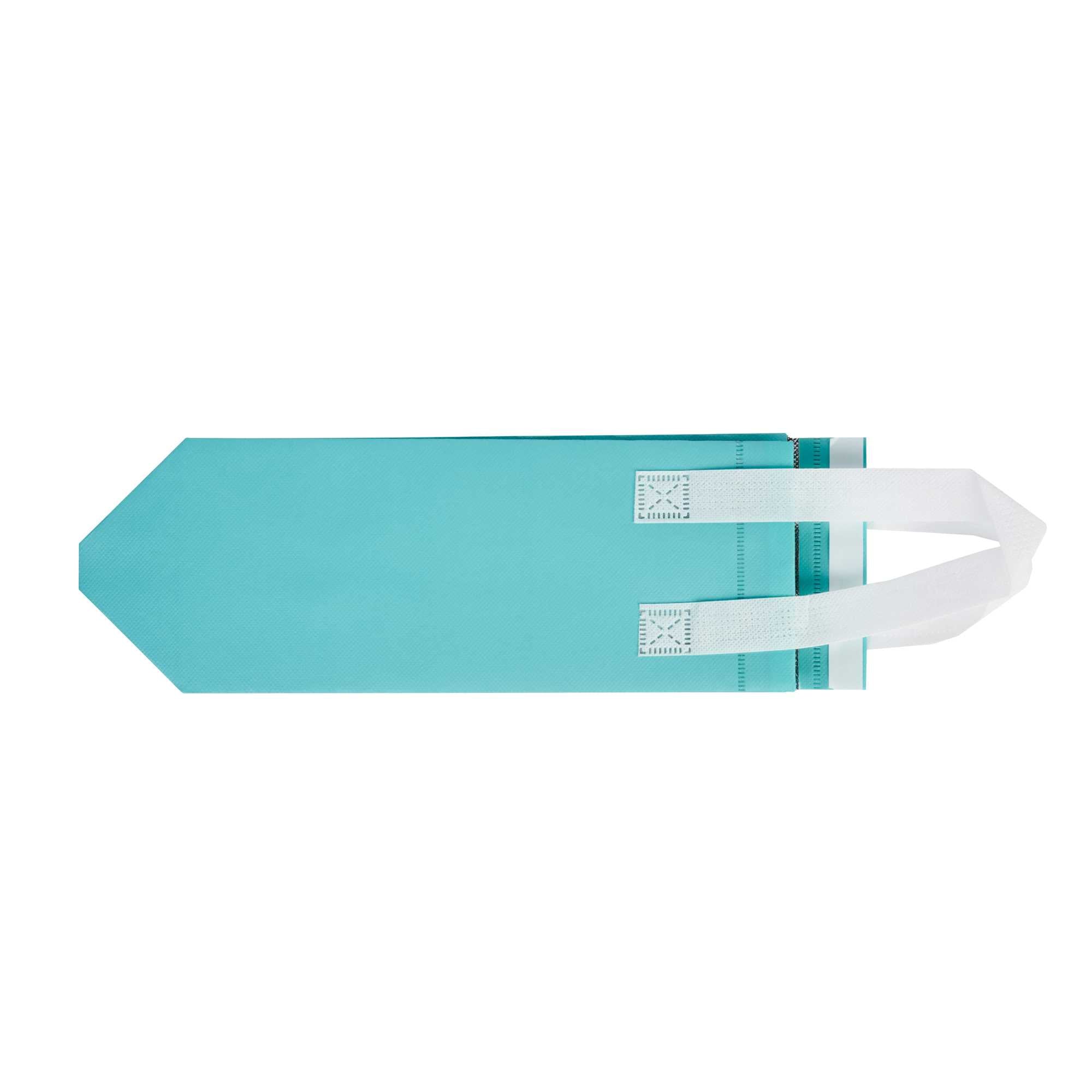 Bag Tek Teal Insulated Take Out Bag - Tamper-Evident - 4 3/4" x 4" x 11" - 25 count box