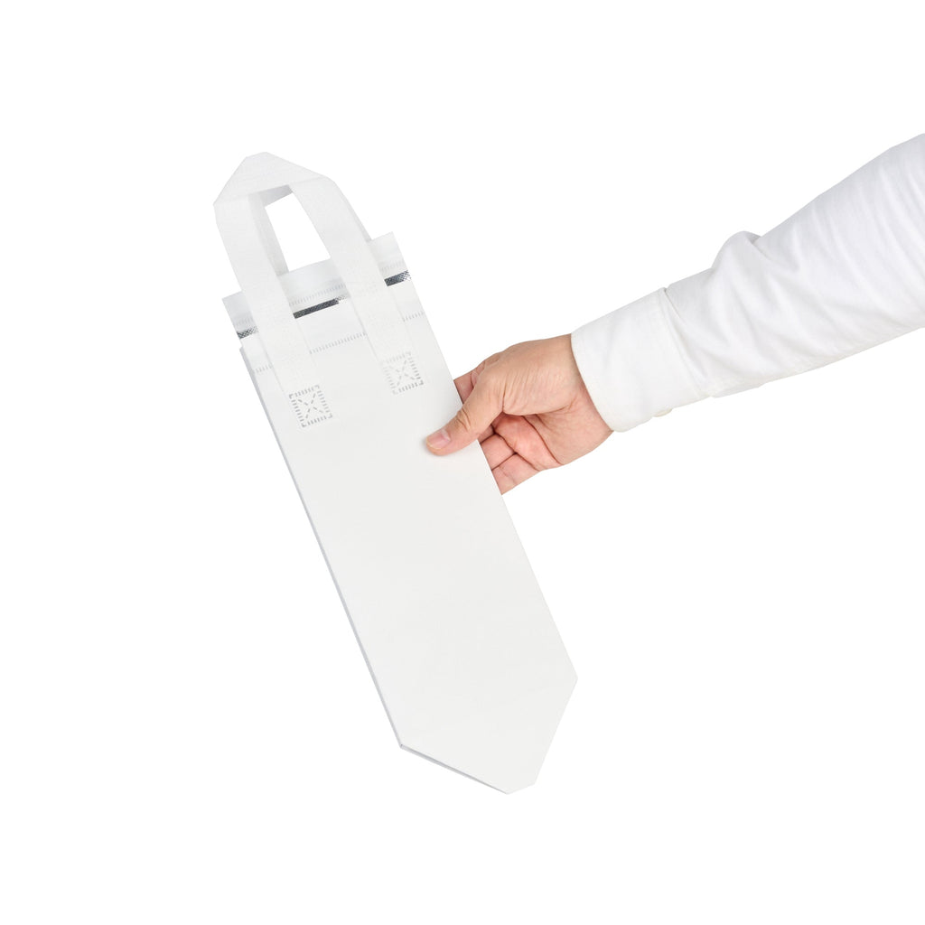 Bag Tek White Insulated Take Out Bag - Tamper-Evident - 4 3/4" x 4" x 11" - 100 count box