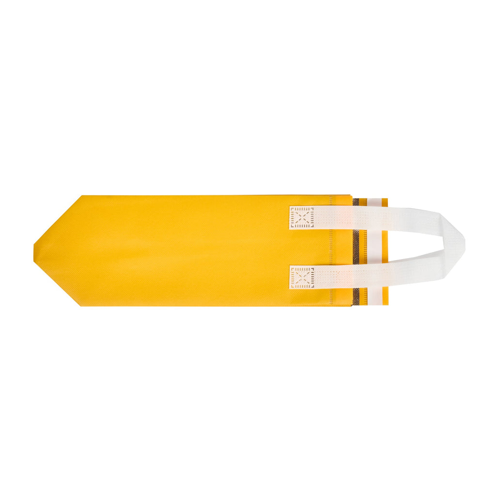 Bag Tek Yellow Insulated Take Out Bag - Tamper-Evident - 4 3/4" x 4" x 11" - 100 count box