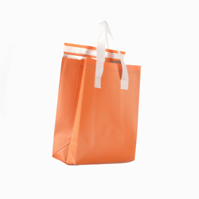 Bag Tek Orange Insulated Take Out Bag - Tamper-Evident - 8 1/4" x 4 1/4" x 10 3/4" - 100 count box