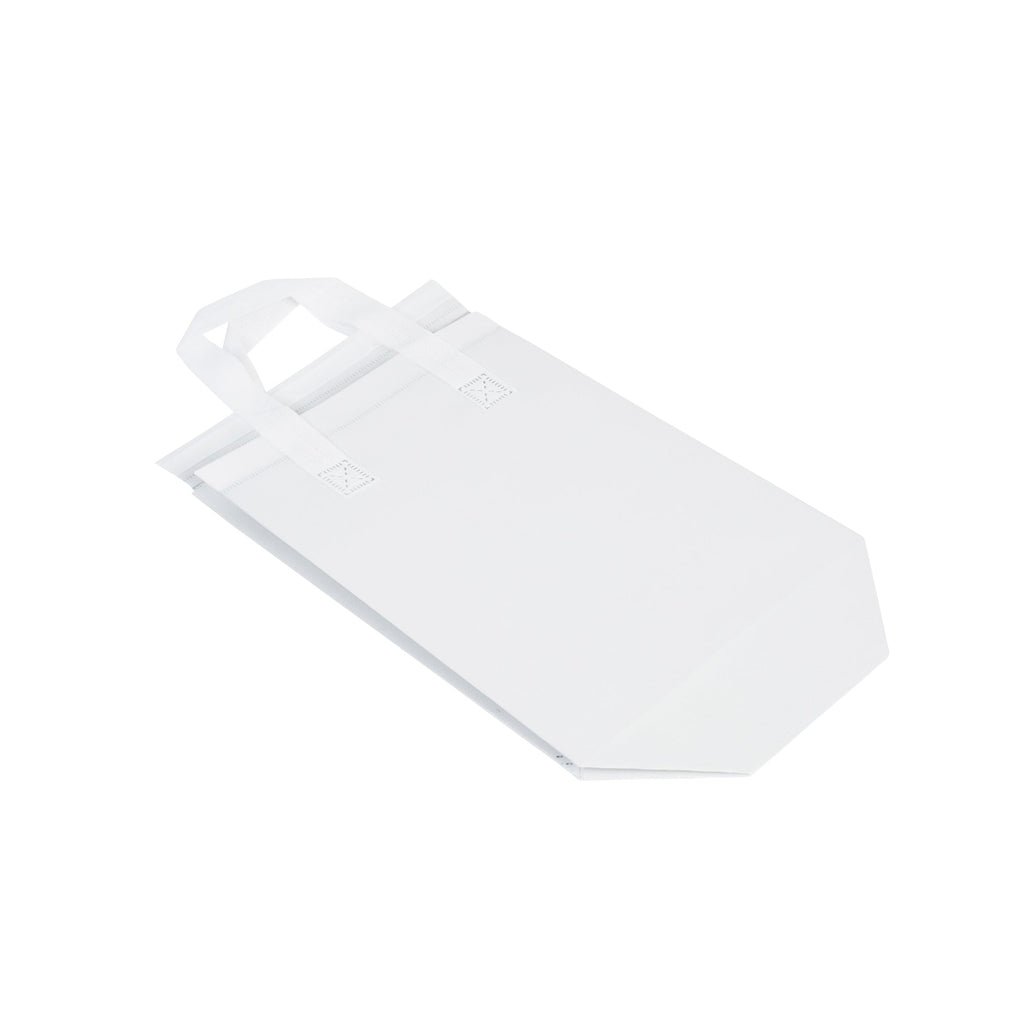 Bag Tek White Insulated Take Out Bag - Tamper-Evident - 8 1/4" x 4 1/4" x 10 3/4" - 100 count box
