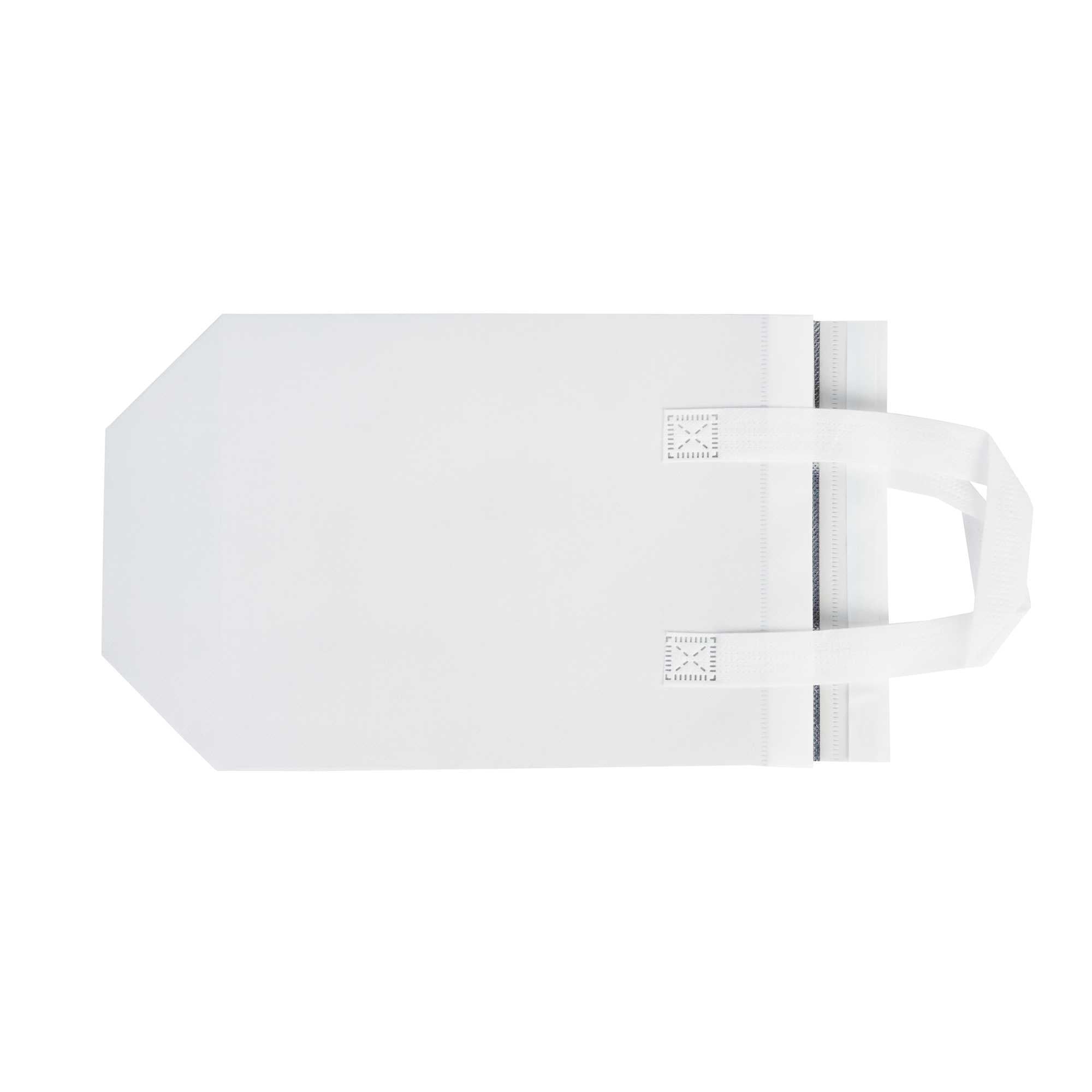 Bag Tek White Insulated Take Out Bag - Tamper-Evident - 8 1/4" x 4 1/4" x 10 3/4" - 25 count box