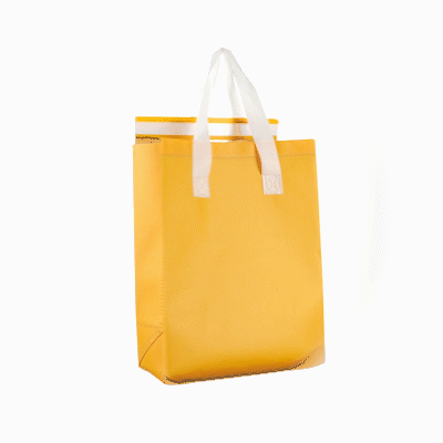 Bag Tek Yellow Insulated Take Out Bag - Tamper-Evident - 8 1/4" x 4 1/4" x 10 3/4" - 25 count box