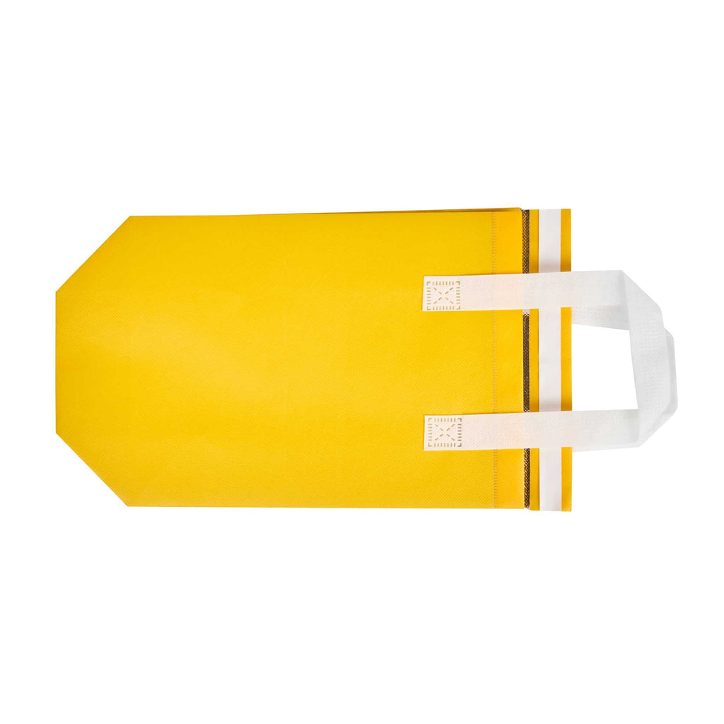 Bag Tek Yellow Insulated Take Out Bag - Tamper-Evident - 8 1/4" x 4 1/4" x 10 3/4" - 25 count box