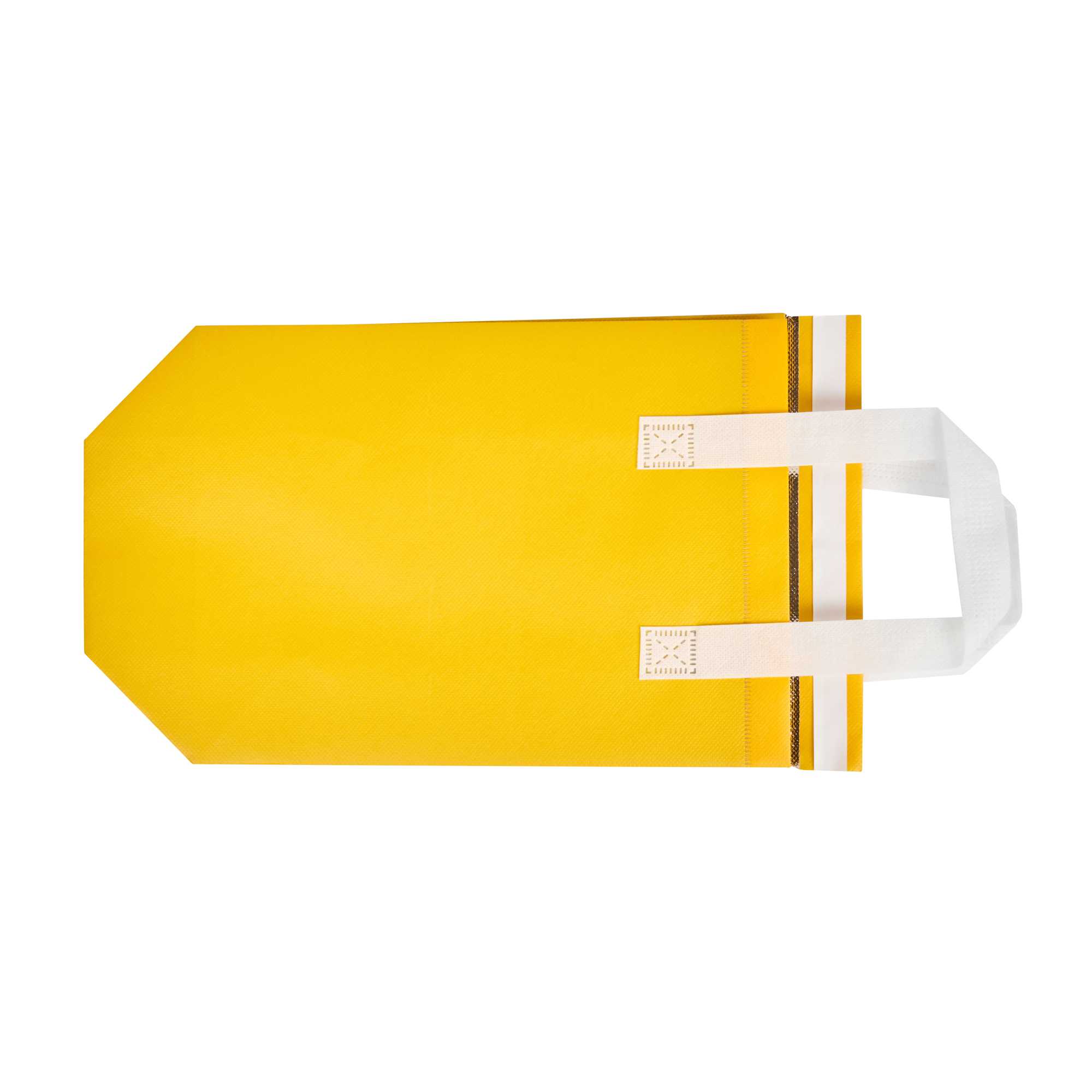 Bag Tek Yellow Insulated Take Out Bag - Tamper-Evident - 8 1/4" x 4 1/4" x 10 3/4" - 25 count box