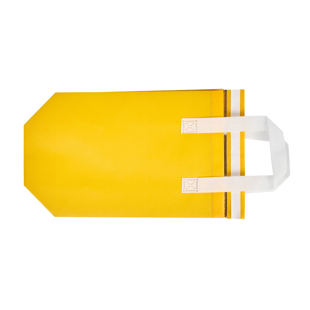 Bag Tek Yellow Insulated Take Out Bag - Tamper-Evident - 8 1/4" x 4 1/4" x 10 3/4" - 100 count box