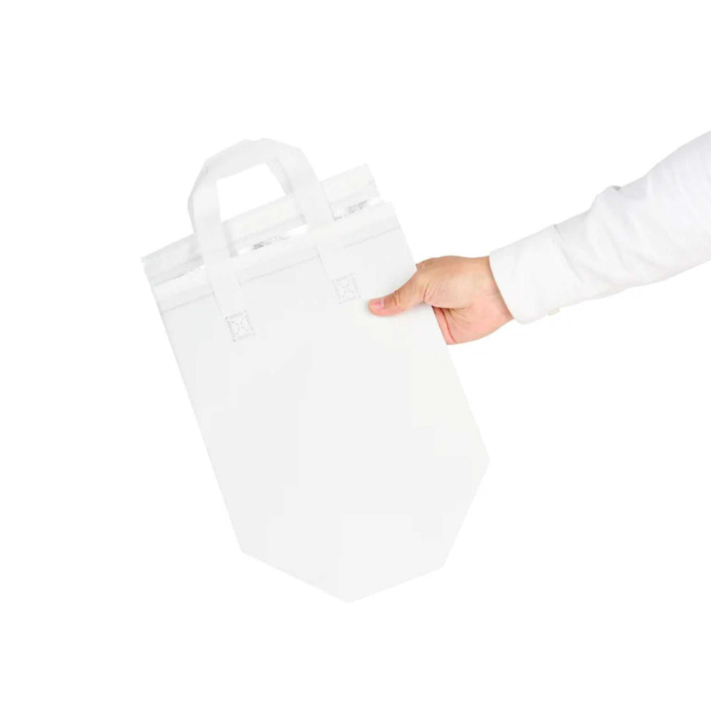 Bag Tek White Insulated Take Out Bag - Tamper-Evident - 9 1/2" x 6" x 10 1/4" - 100 count box