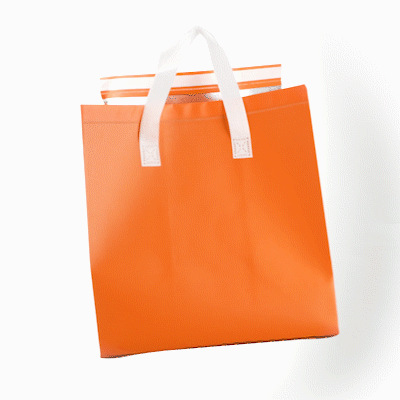 Bag Tek Orange Insulated Take Out Bag - Tamper-Evident - 11 3/4" x 7 3/4" x 12 1/2" - 25 count box